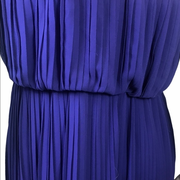 BCBG Generation Blue Pleated High Low Strapless Dress Women's Medium - Picture 9 of 9